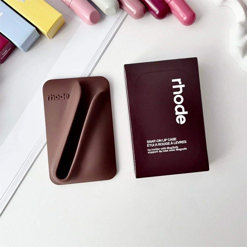 Rhode Magnetic SNAP-ON LIP Case for All Mobile Phones for Magsafe Lip Gloss Holder with Long Lasting Lipstick Lip Gloss