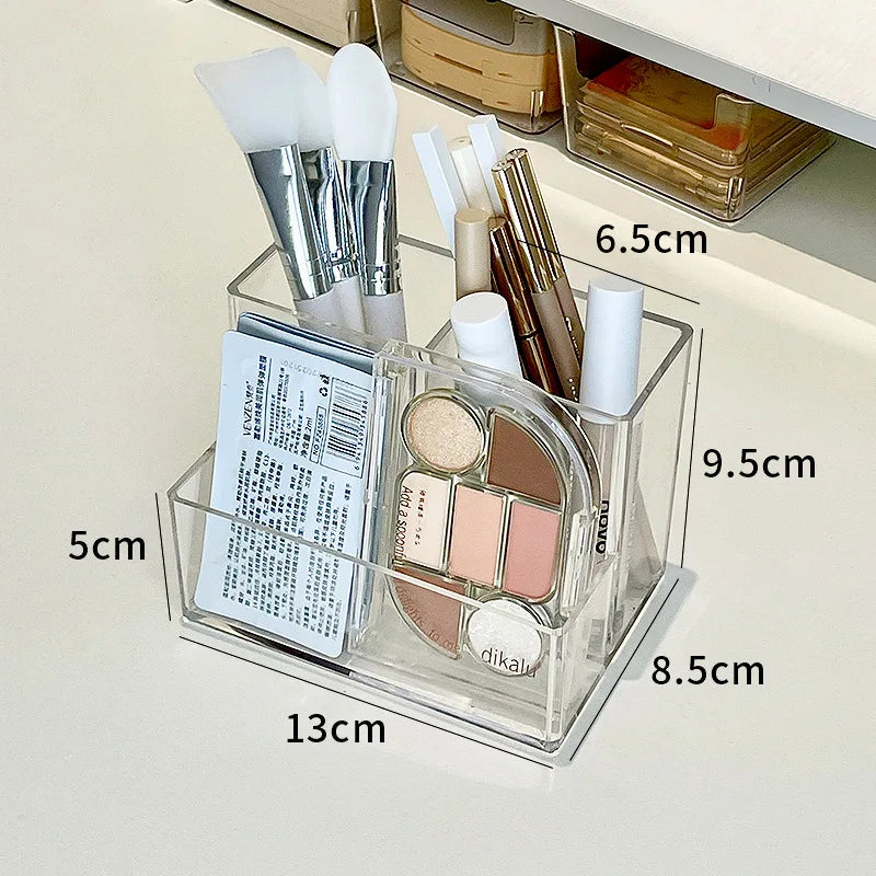 Clear Acrylic Makeup Organizer & Brush Holder