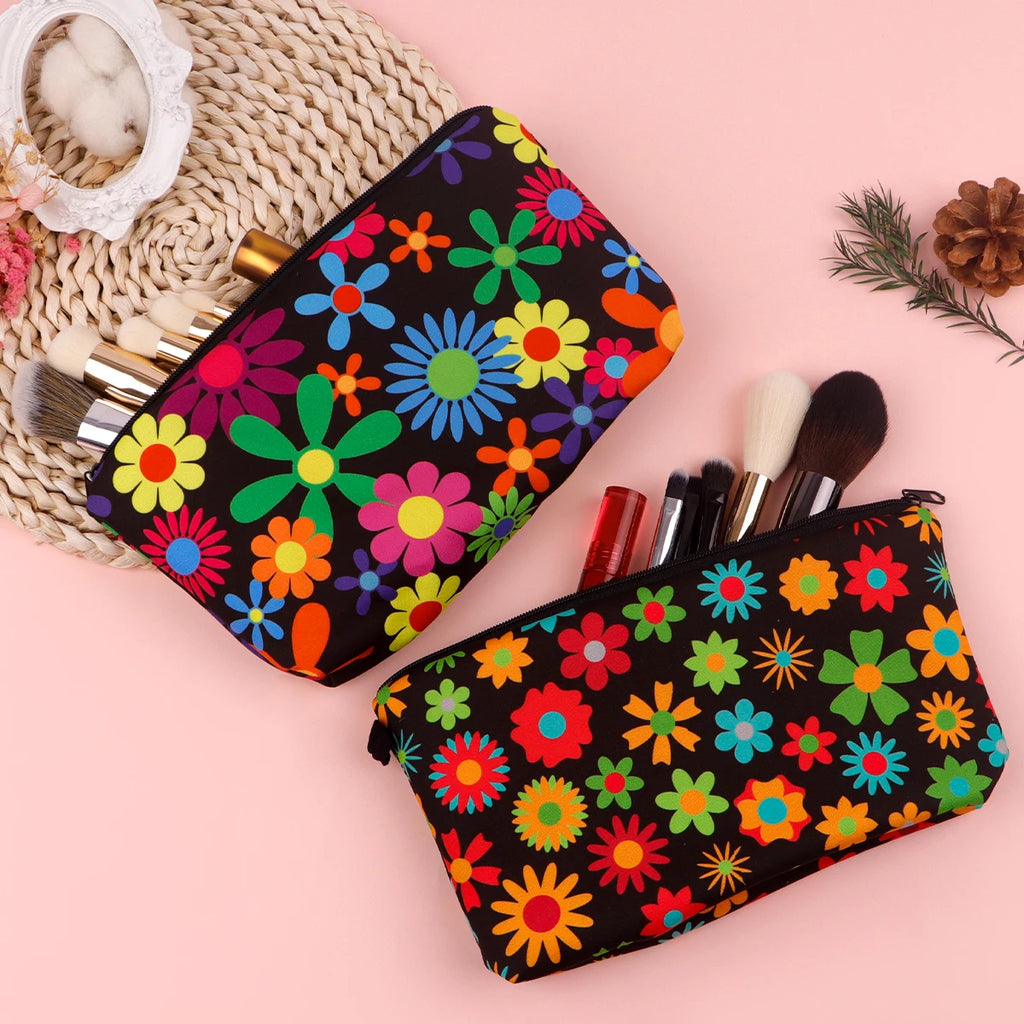 Flower Series Zipper Makeup Bag