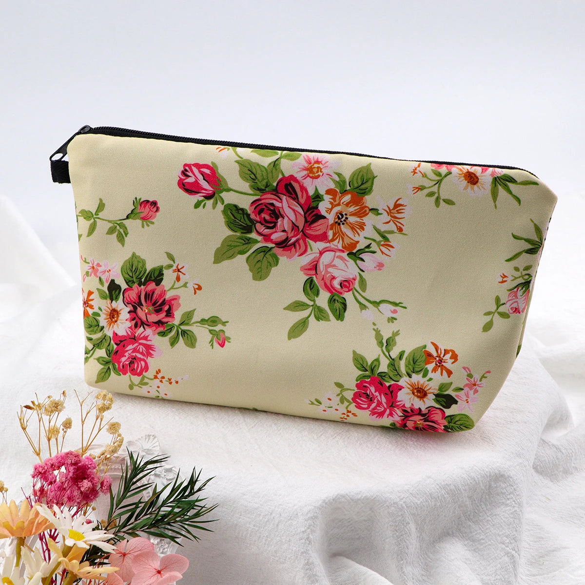 Flower Series Zipper Makeup Bag