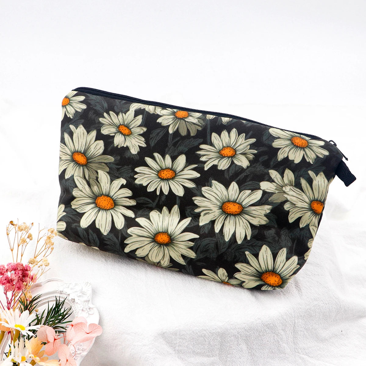 Flower Series Zipper Makeup Bag