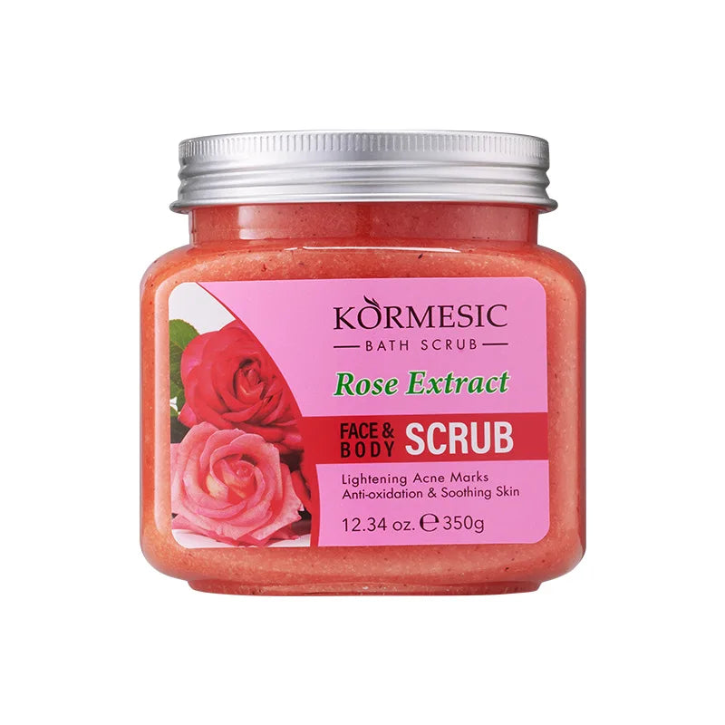 KORMESIC Turmeric Body Scrub & Rose Facial Exfoliant