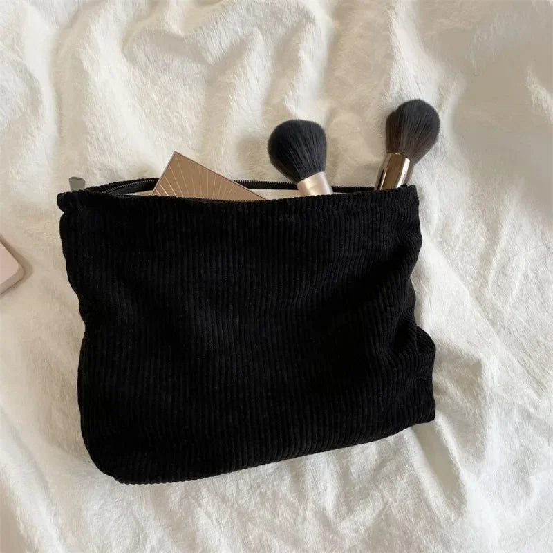 Corduroy Cosmetic Makeup Bag