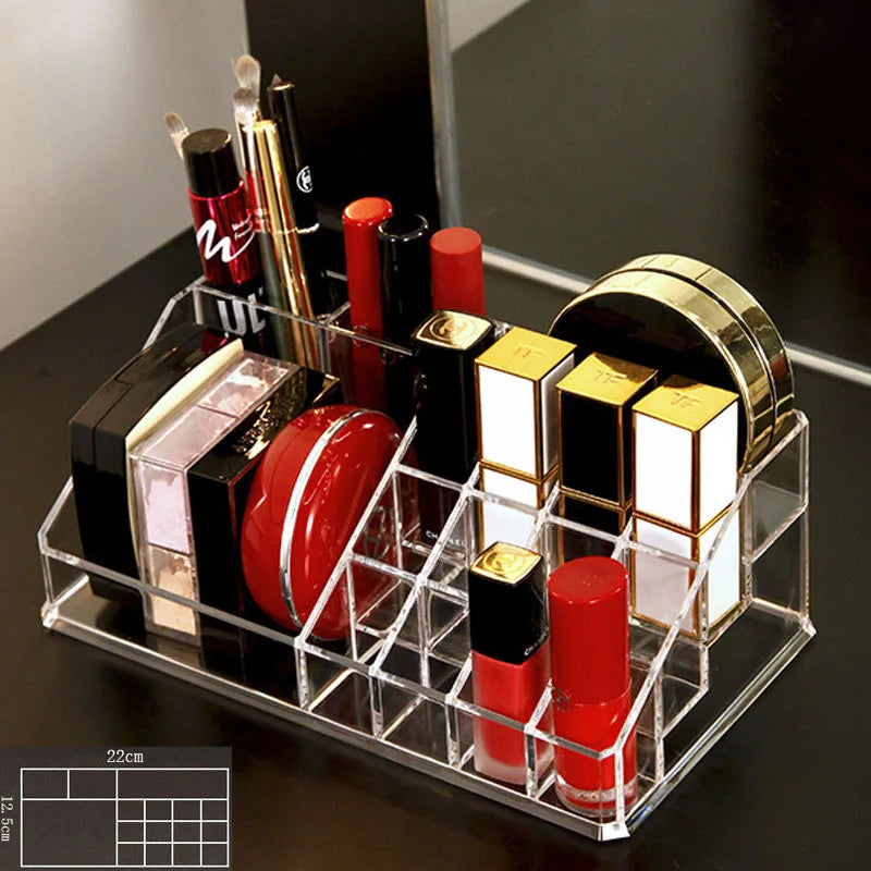 Acrylic Lipstick & Makeup Organizer | 16-Grid Storage Case