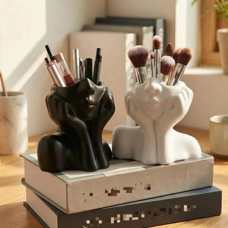Face Shape Makeup Brush Holder & Organizer