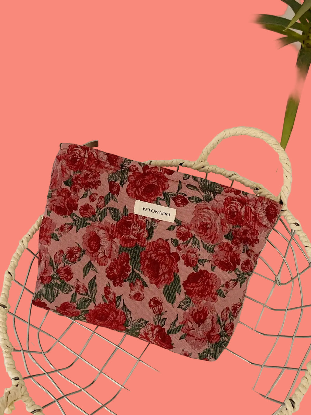 Vintage Rose Makeup Bag