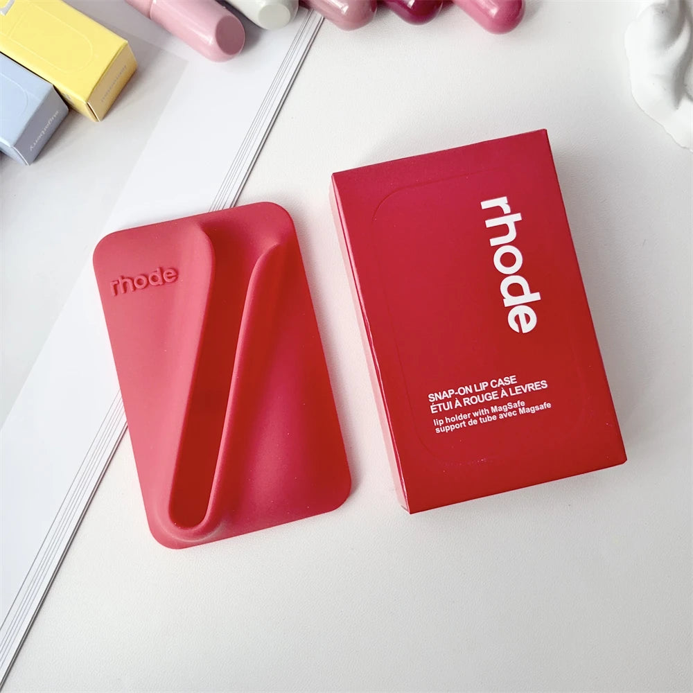 Rhode Magnetic SNAP-ON LIP Case for All Mobile Phones for Magsafe Lip Gloss Holder with Long Lasting Lipstick Lip Gloss