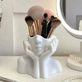 Fac e-Shaped Makeup Brush & Beauty Storage Box