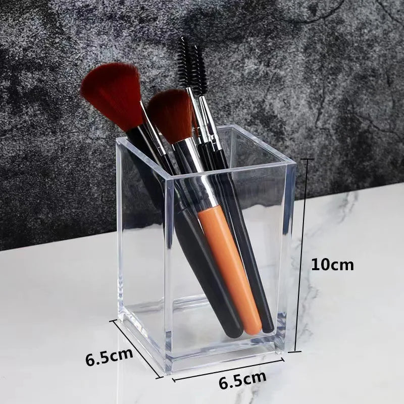 Clear Acrylic Makeup Organizer & Brush Holder