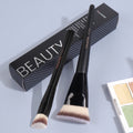 Flawless Makeup 2pcs Brush Set Flat/Angle Foundation Contour Brush Under Eyes