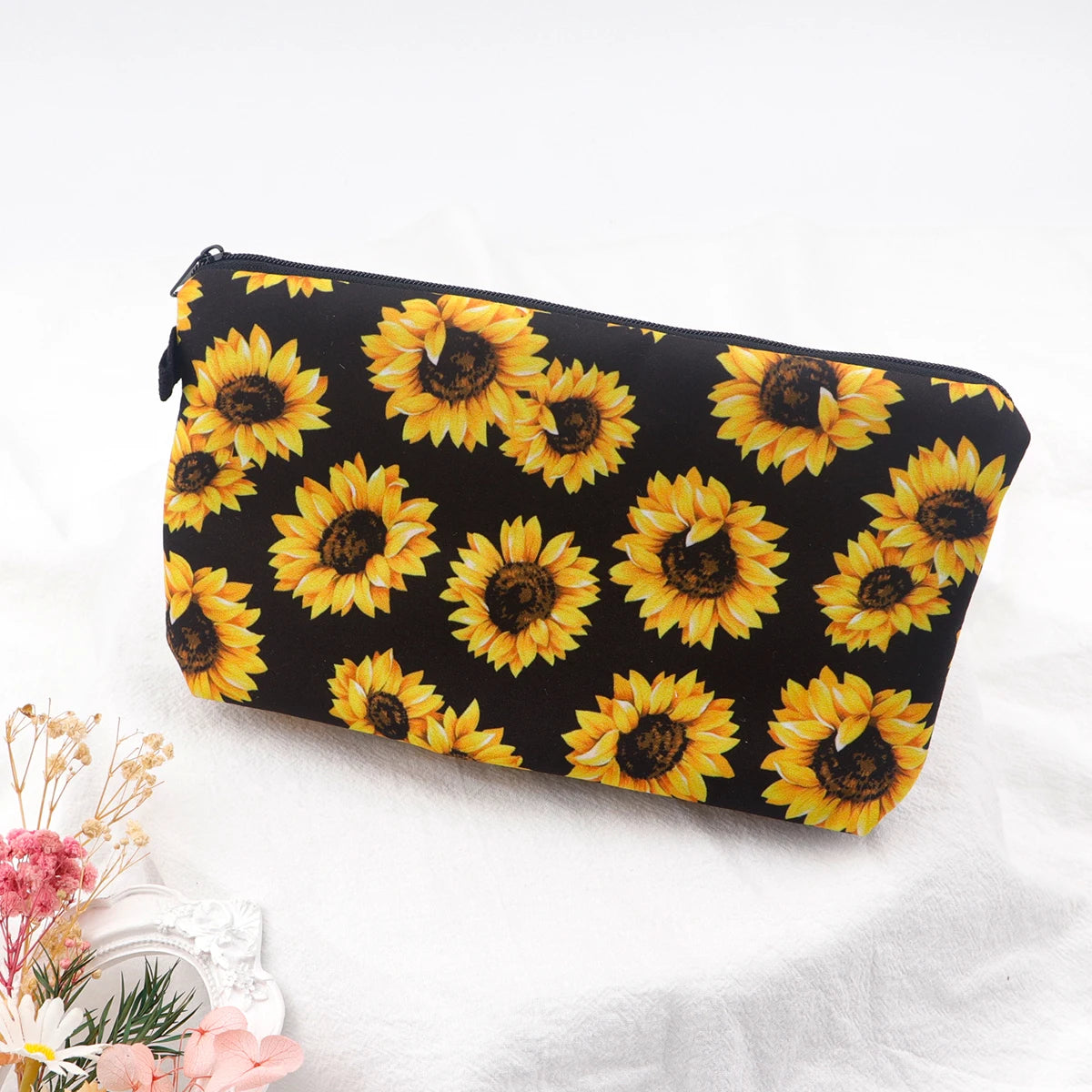 Flower Series Zipper Makeup Bag