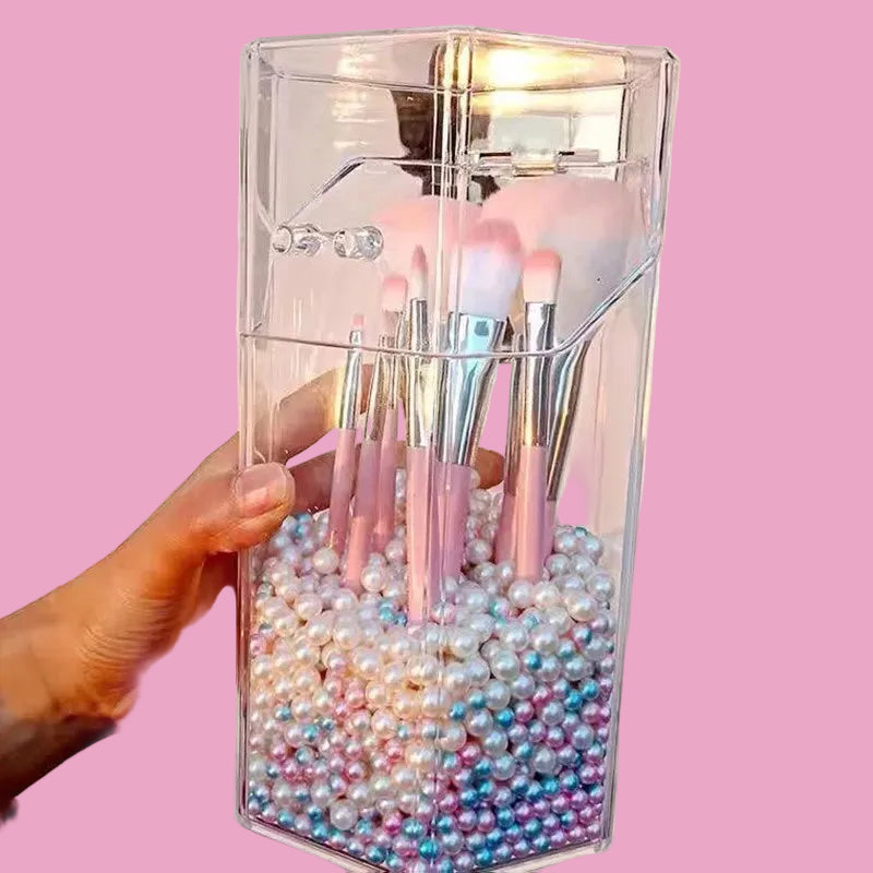 Dustproof Makeup Brush Organizer | Four-Sided Storage Holder