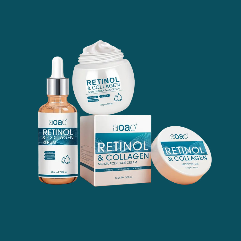 Retinol Cream & Collagen Serum Set — Deep Nourishing