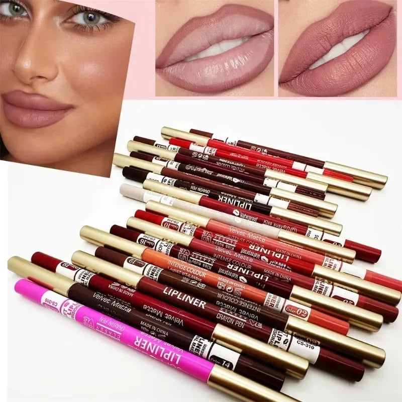 Waterproof Matte Lip Liner Pencil – 20 Shades