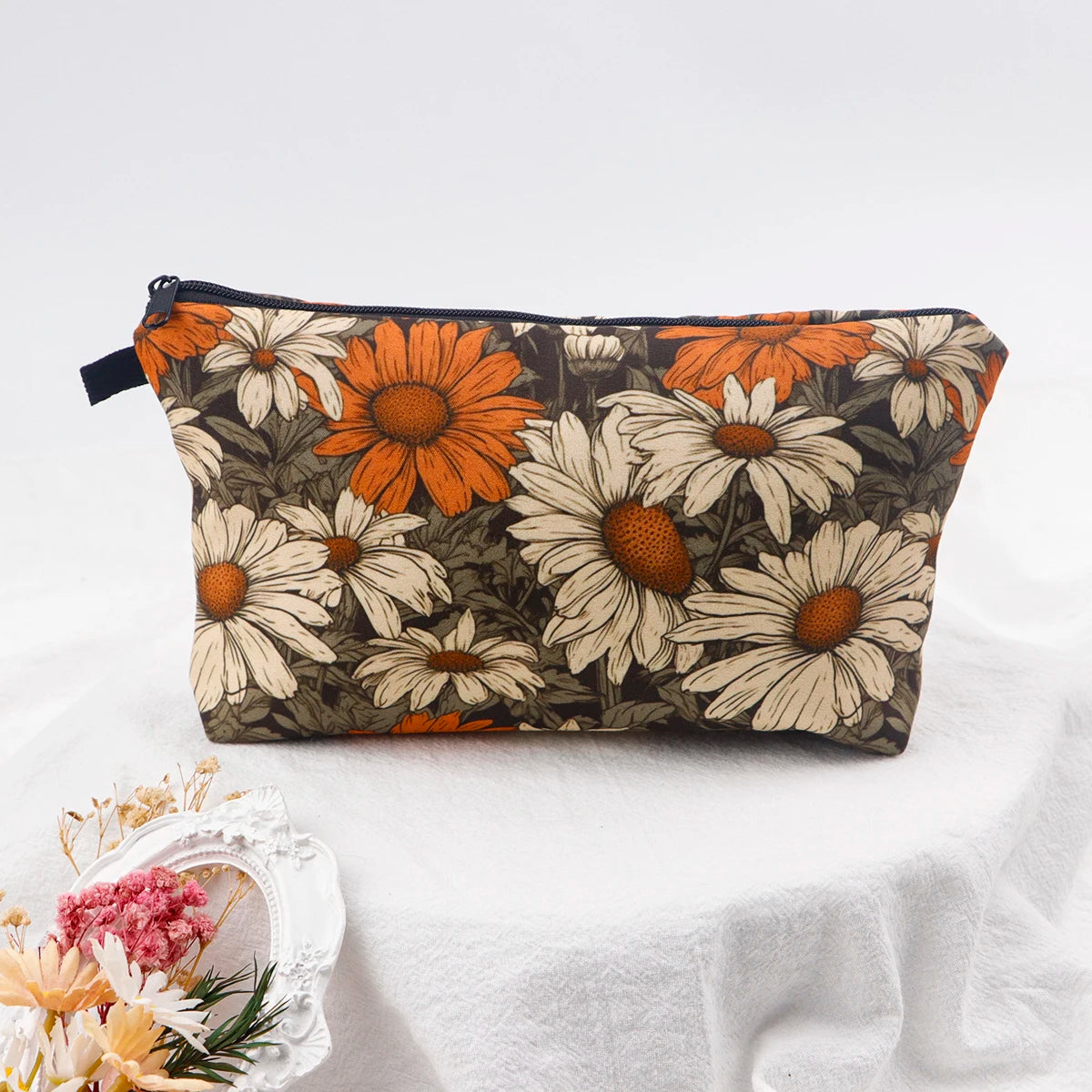 Flower Series Zipper Makeup Bag