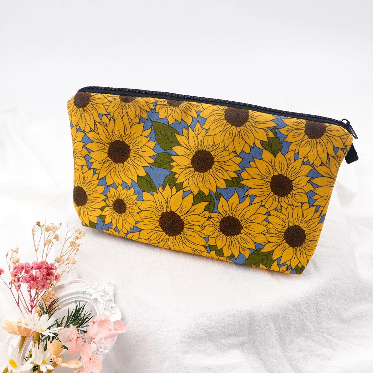 Flower Series Zipper Makeup Bag