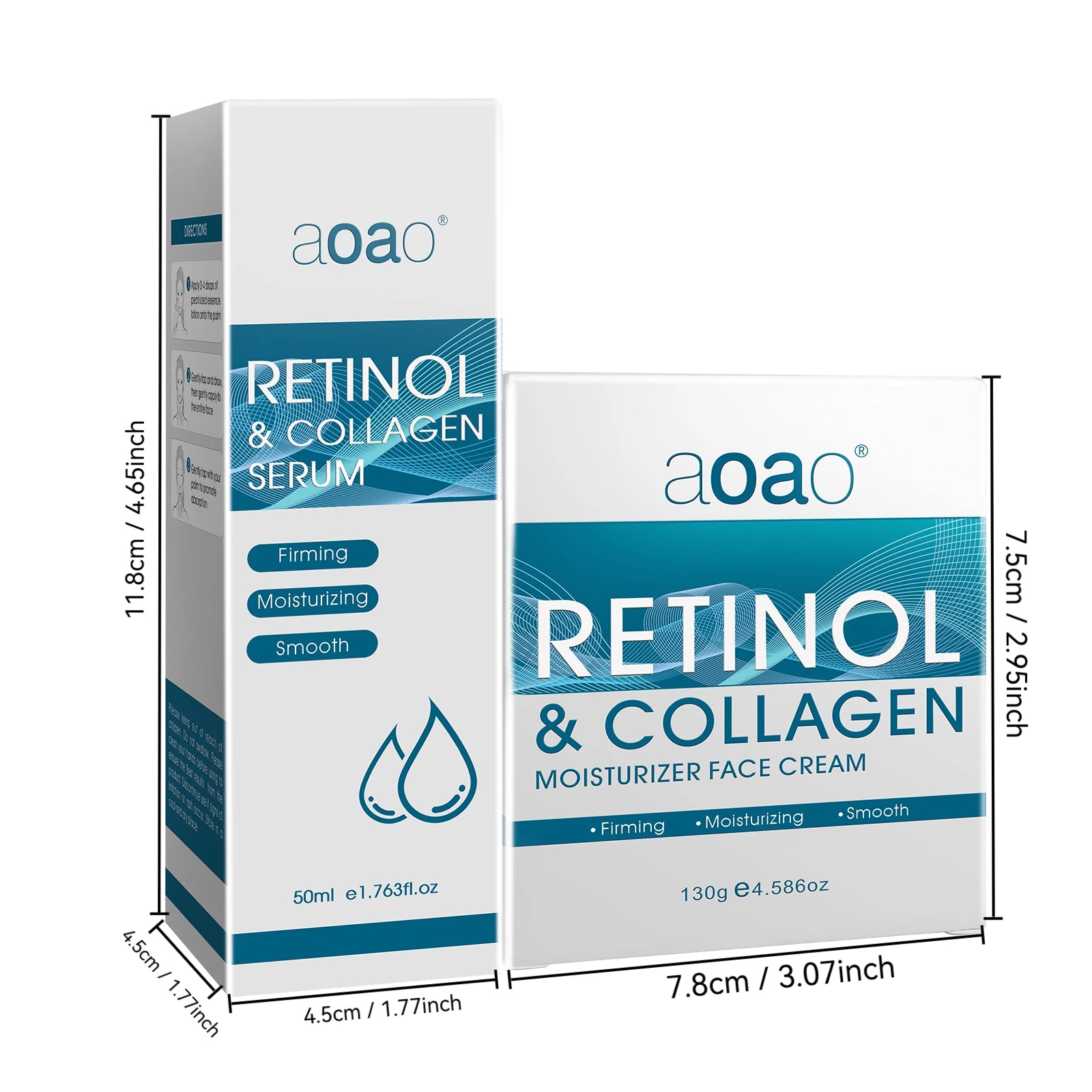 Retinol Cream & Collagen Serum Set — Deep Nourishing