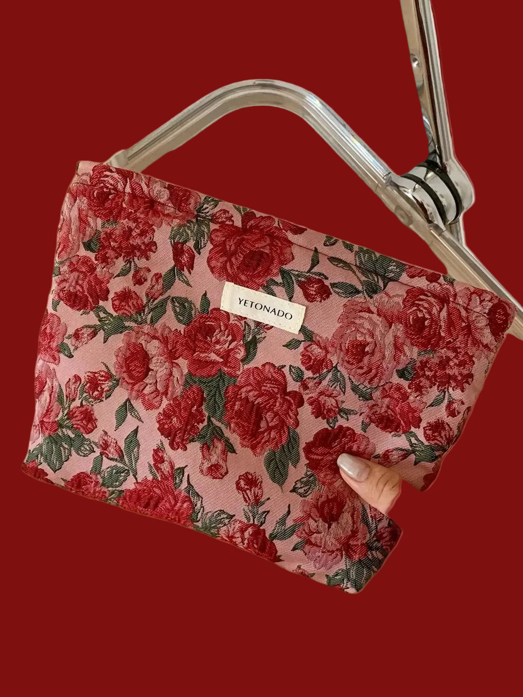 Vintage Rose Makeup Bag