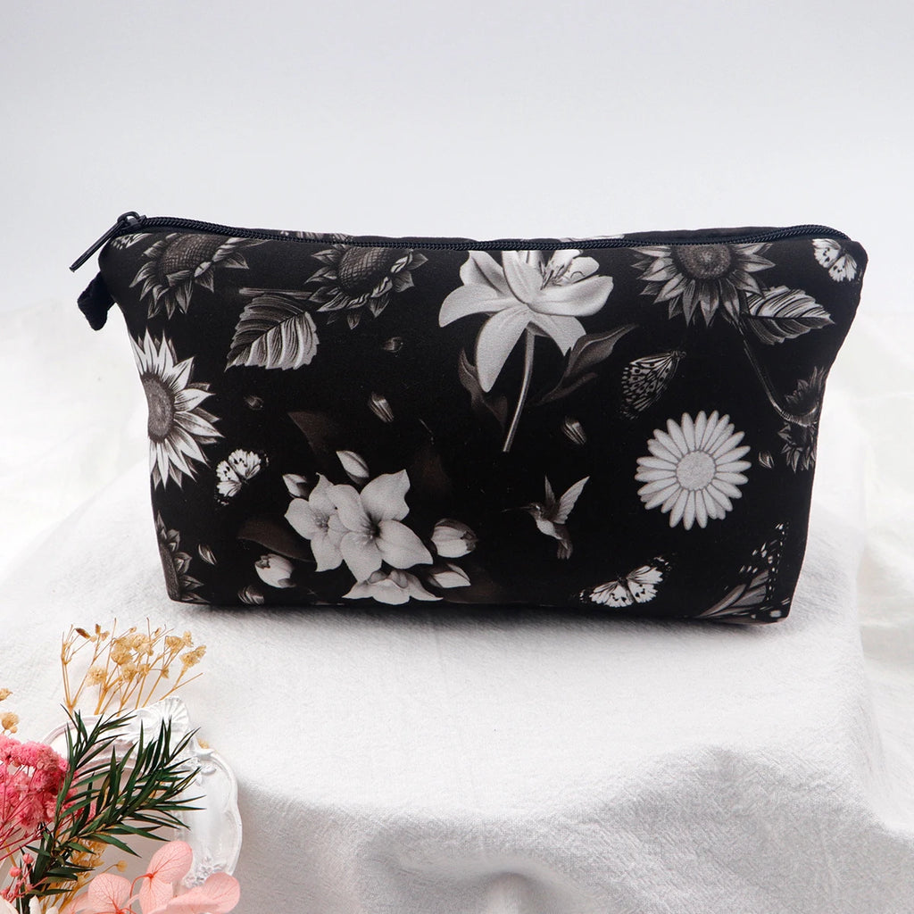 Flower Series Zipper Makeup Bag