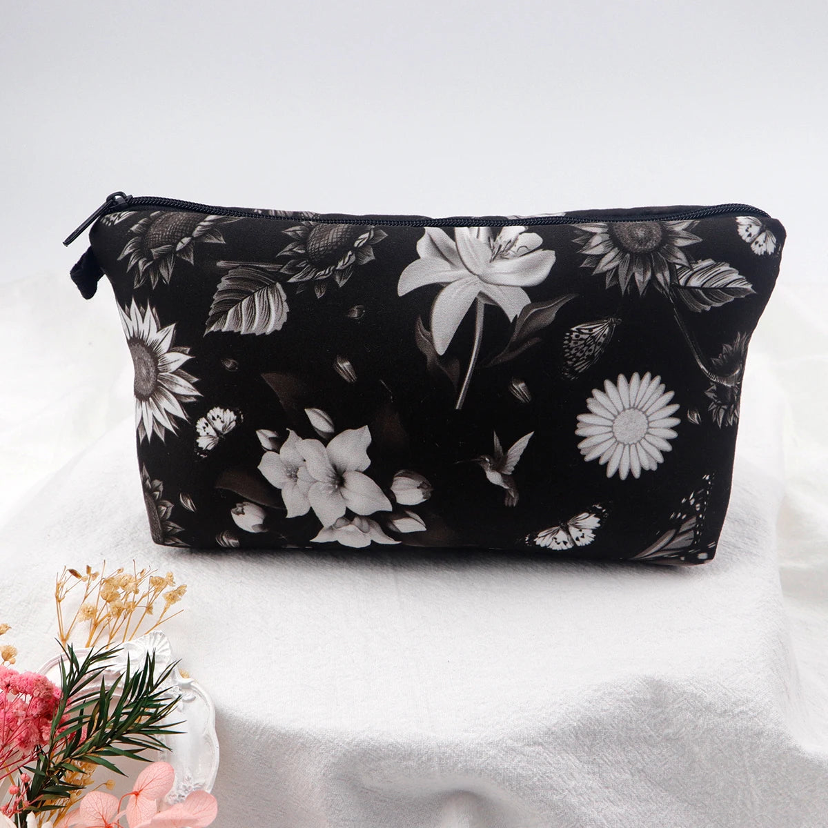 Flower Series Zipper Makeup Bag