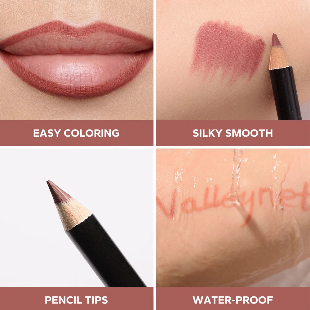 Nude Matte Lip Liner Set — Waterproof & Long-Lasting, 3 Pcs