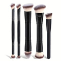 5PCS Double-ended Makeup Brush Set, Soft Bristle Brushes for Foundation, Blush, Powder & Contour
