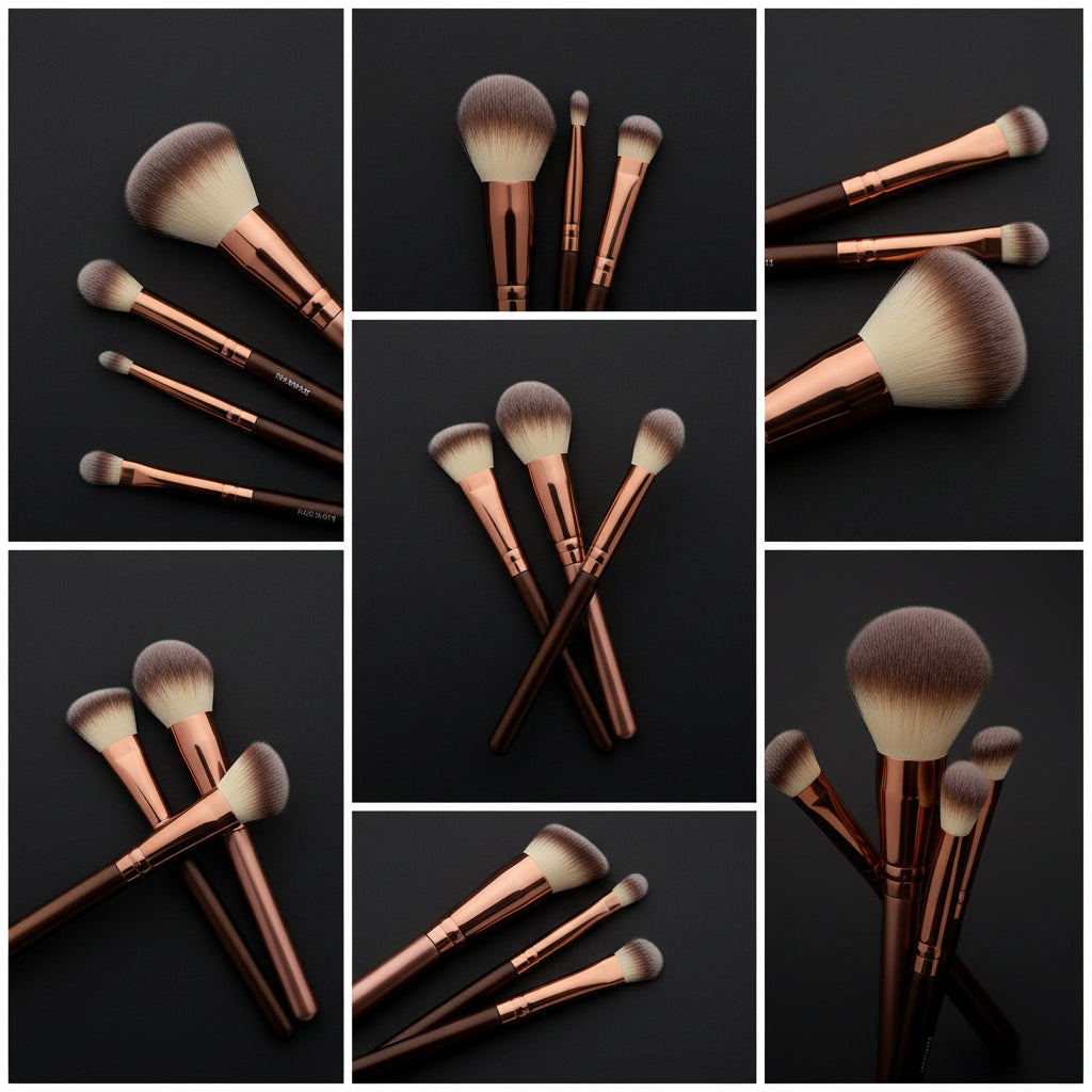 MAANGE 20pcs Pro Makeup Brushes + Storage Bag Dual End Foundation Powder Blush Eyeshadow Brush Beauty Blending Organizer Tool