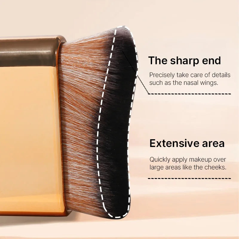 Makeup Brush for Contouring Tanning Liquid Foundation Cream Blush Soft Bristle Tool