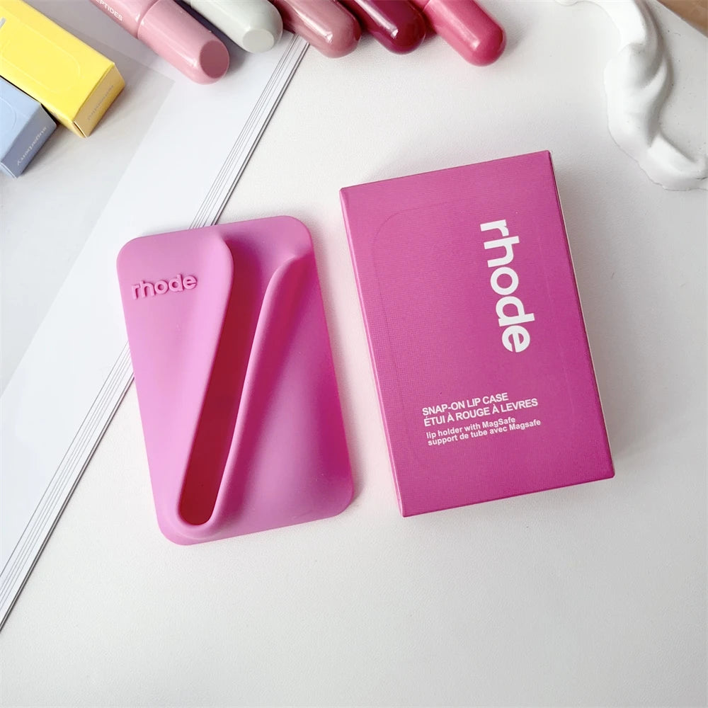 Rhode Magnetic SNAP-ON LIP Case for All Mobile Phones for Magsafe Lip Gloss Holder with Long Lasting Lipstick Lip Gloss