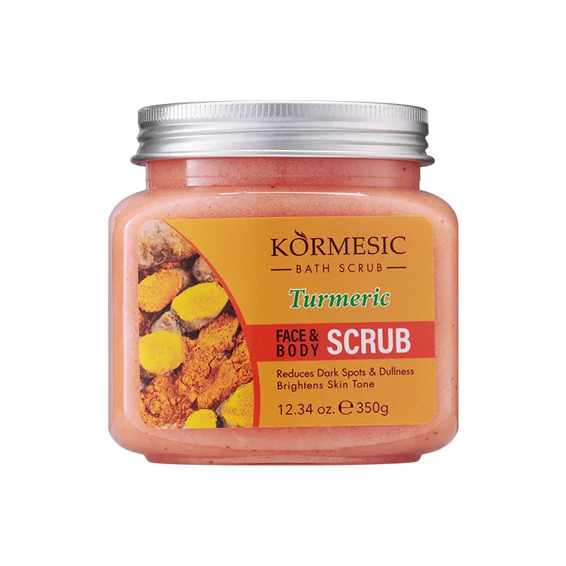 KORMESIC Turmeric Body Scrub & Rose Facial Exfoliant