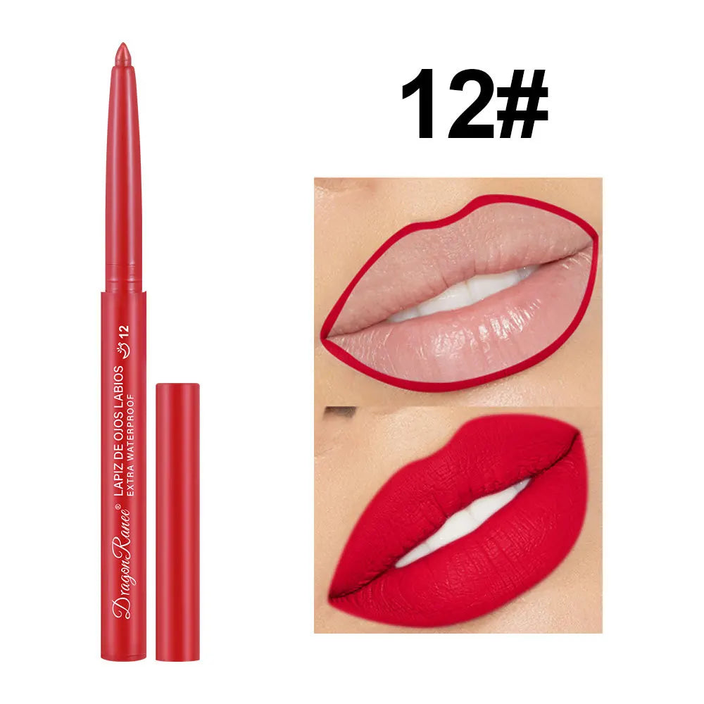 Matte Velvet Lip Liner & Lipstick Pencil — 12 Colors