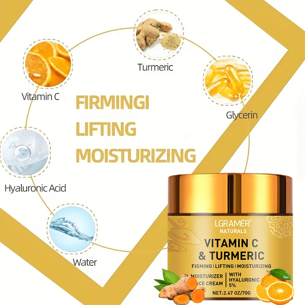 Turmeric Vitamin C Retinol Face Cream — Firming & Brightening