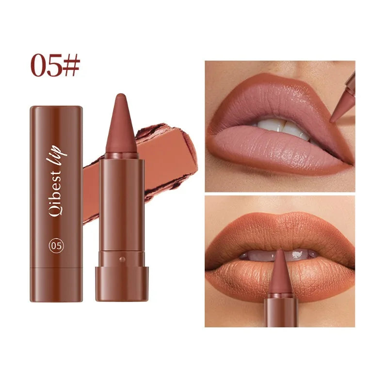 Tapered Lip Liner Pencil Set Matte Velvety Lipliner