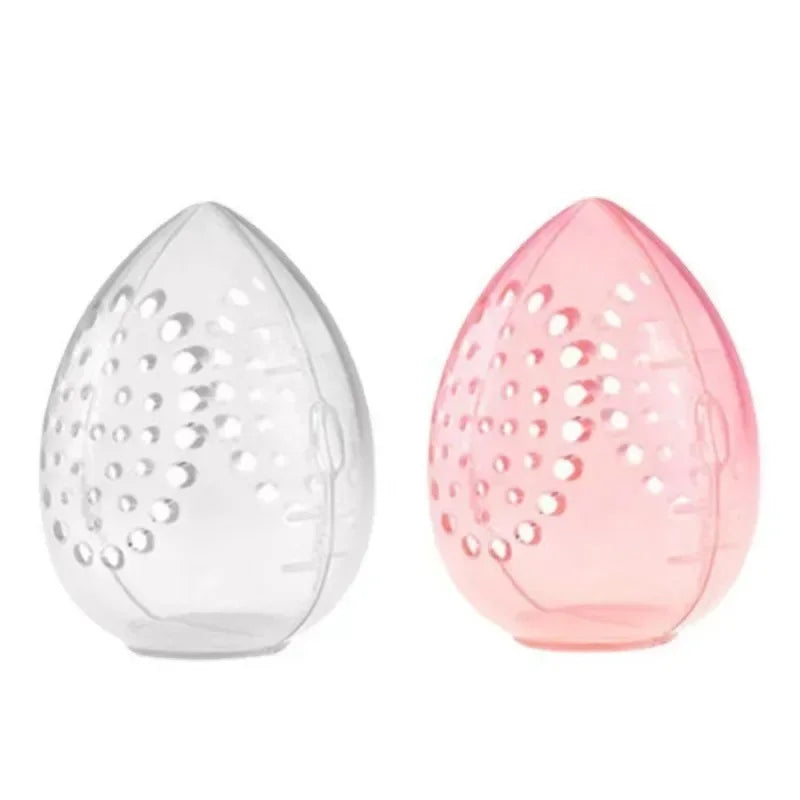 Egg-Shaped Makeup Sponge Storage Case