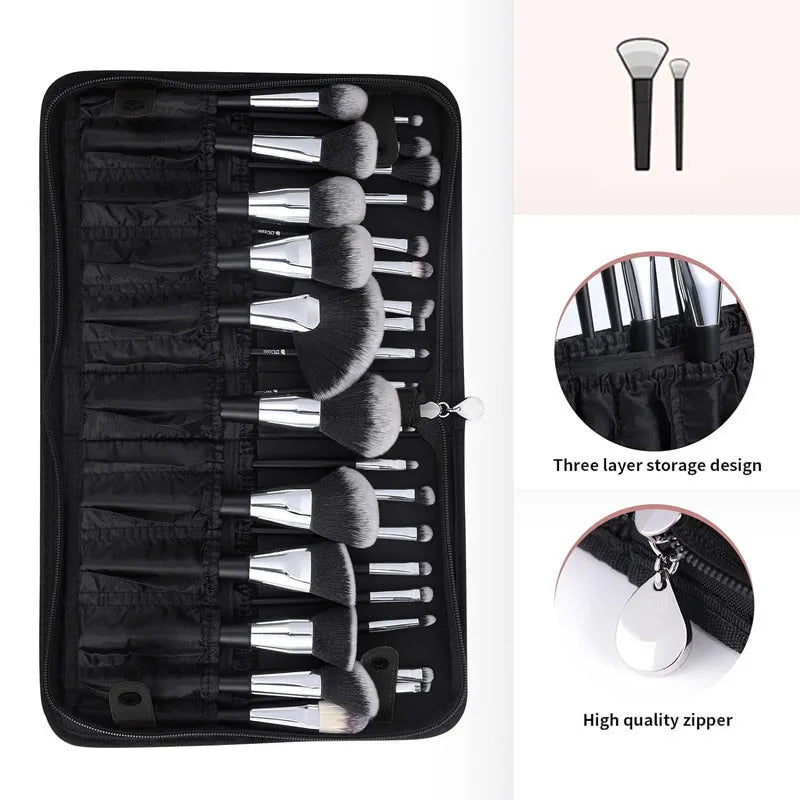 Portable Makeup Brush Organizer Bag