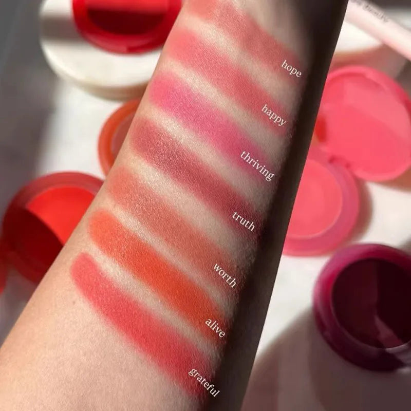 Rare Beauty 7 Colors Matte Blurred Bouncy Cushiony Cream-to-powder Blush Moisturizer Natural Makeup Happy Hope Worth Thriving