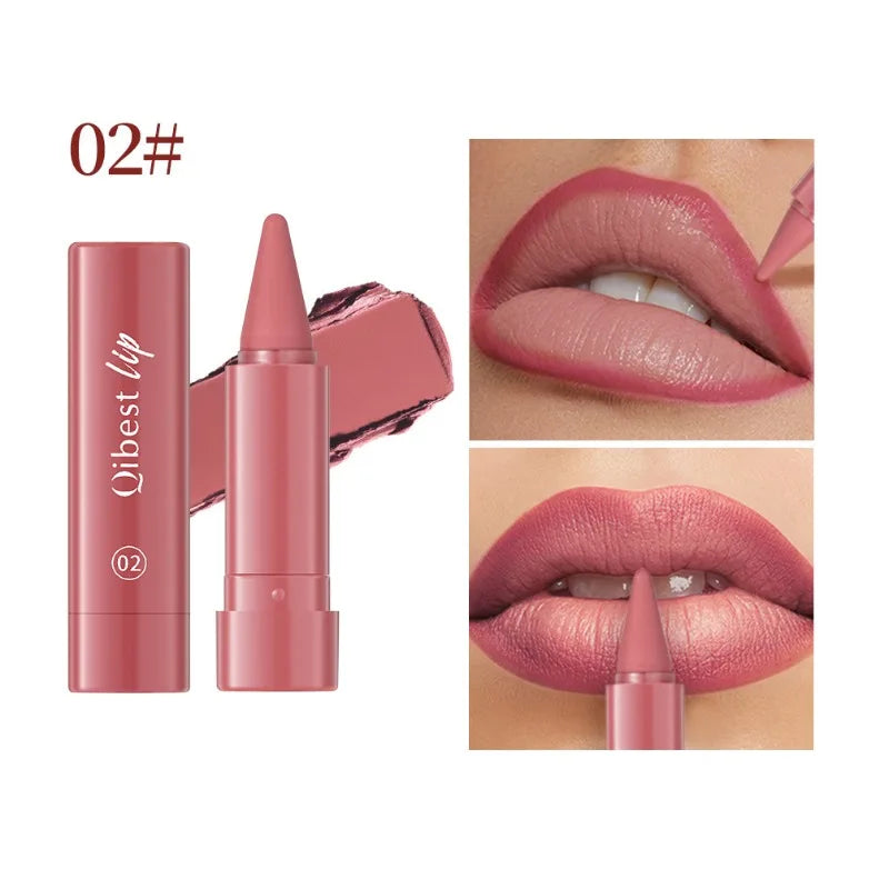 Tapered Lip Liner Pencil Set Matte Velvety Lipliner
