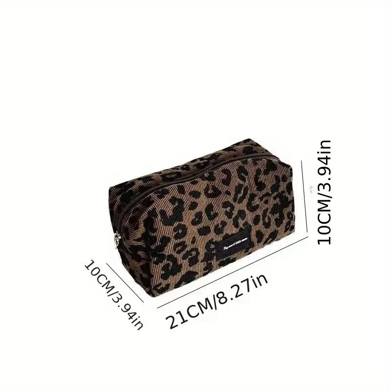 Leopard Print Makeup Bag