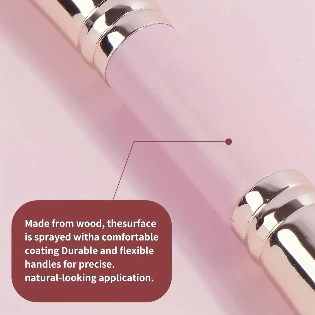5PCS Double-ended Makeup Brush Set, Soft Bristle Brushes for Foundation, Blush, Powder & Contour