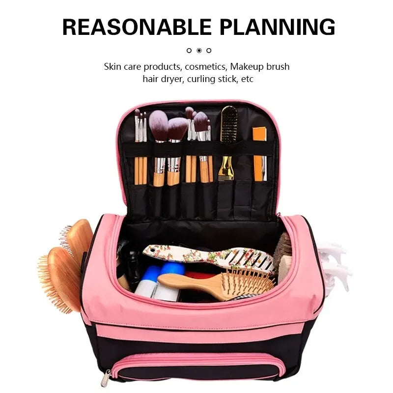 Portable Makeup Bag Salon Nail Tattoo Waterproof Storage Case Beauty Cosmetic Organiser Professional Hairstylist Travel Bag