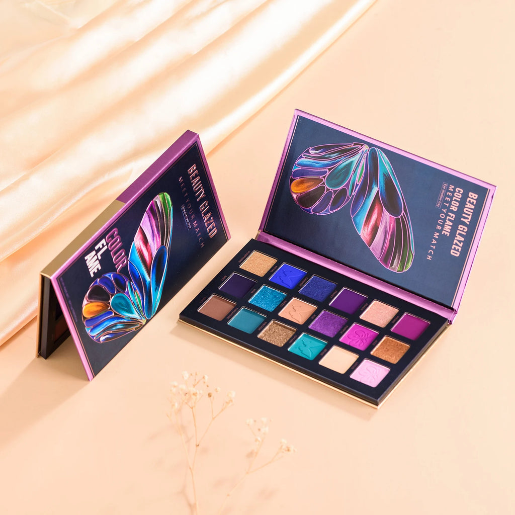 Butterfly 18-Color Eyeshadow Palette – Matte, Shimmer & Metallic