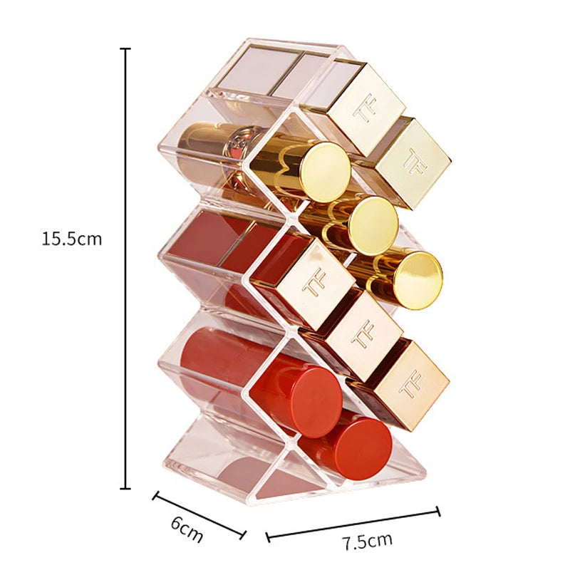 Acrylic Lipstick & Makeup Organizer | 16-Grid Storage Case