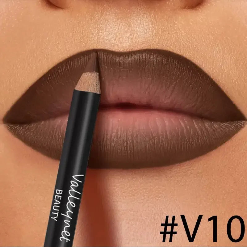 4-Piece Matte Lip Kit — 3 Lip Liners + 1 Lip Glaze, Waterproof & Long-Lasting