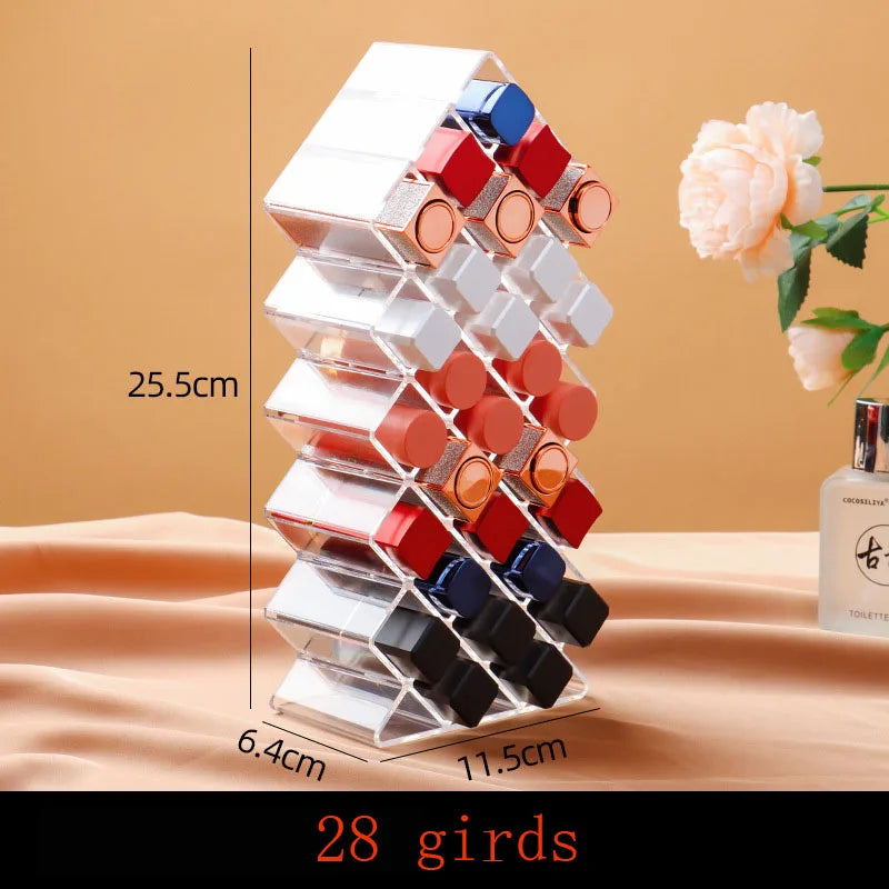 Acrylic Lipstick & Makeup Organizer | 16-Grid Storage Case