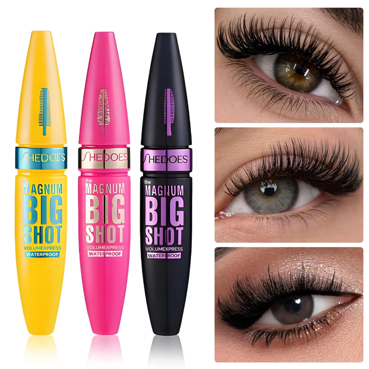 4D Black Mascara - Long-Lasting, Volumizing & Curling for All Skin Types