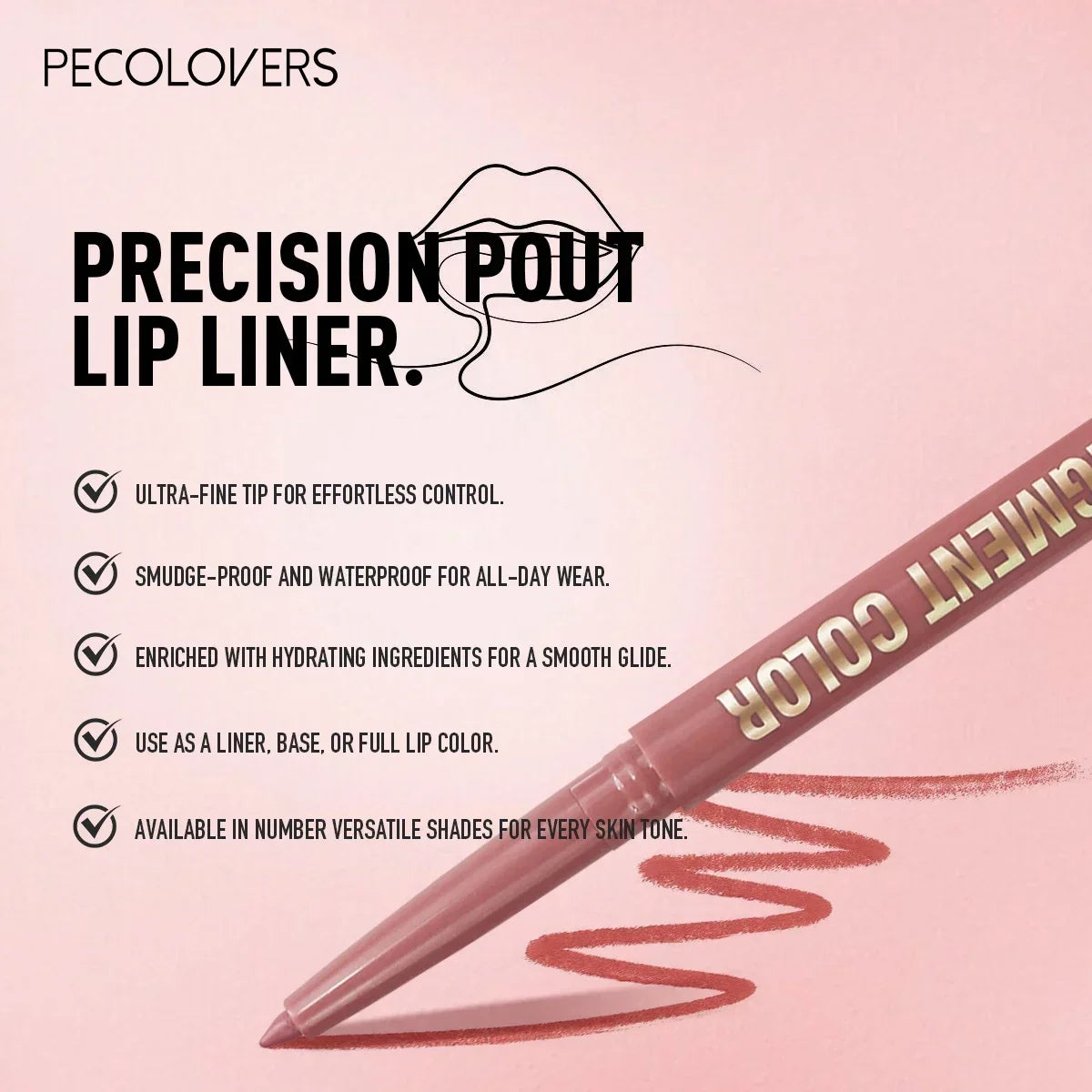 Matte Lip Liner Pen — Waterproof & Long-Lasting