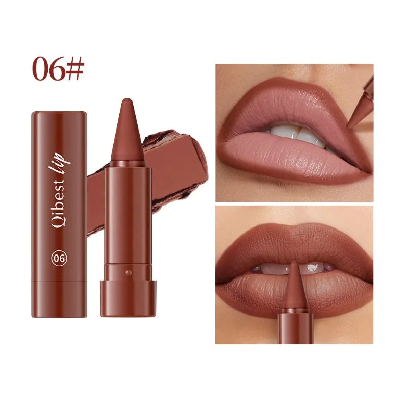 Tapered Lip Liner Pencil Set Matte Velvety Lipliner