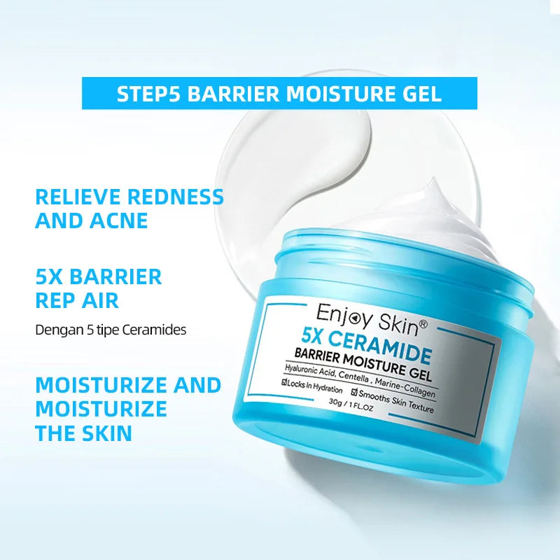 Ceramide Skincare Set — Toner, Serum, Cream, Cleanser & Gel