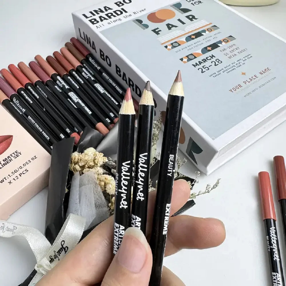 Nude Matte Lip Liner Set — Waterproof & Long-Lasting, 3 Pcs