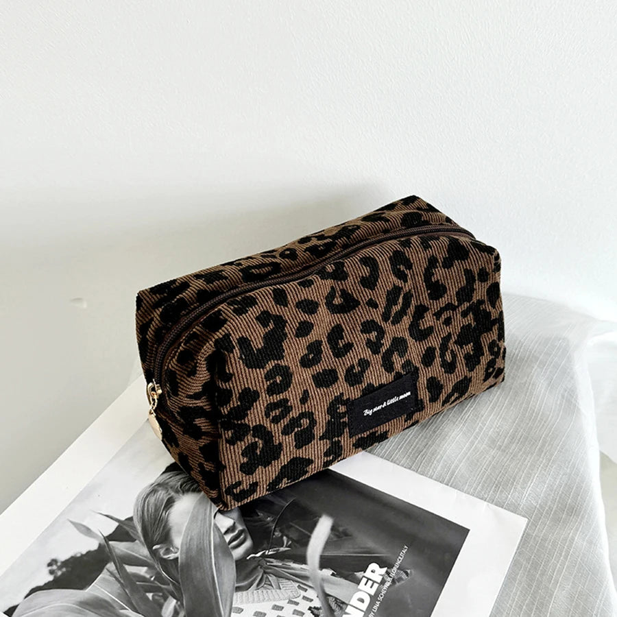 Leopard Print Makeup Bag